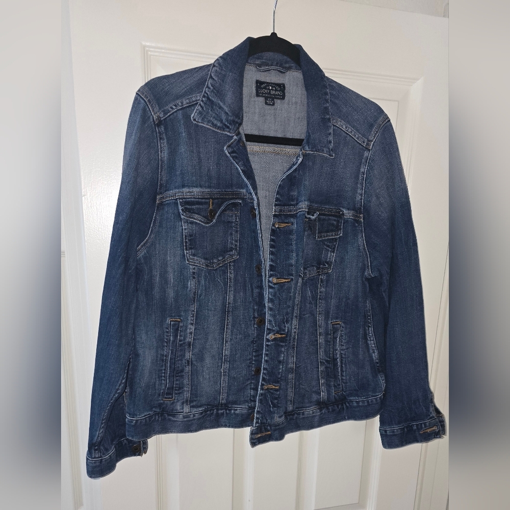 Lucky Brand blue jean denim jacket, size 2X